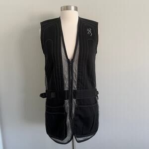 BROWNING Jr Trapper Creek Mesh Shooting Vest 30505499 Black Grey M Unisex
